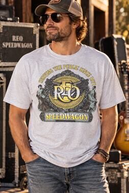 Vintage 90s REO Speedwagon 25th Anniversary Band Tee XL Rock Music Double Sided